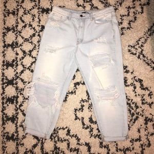 Distressed Mom Jeans